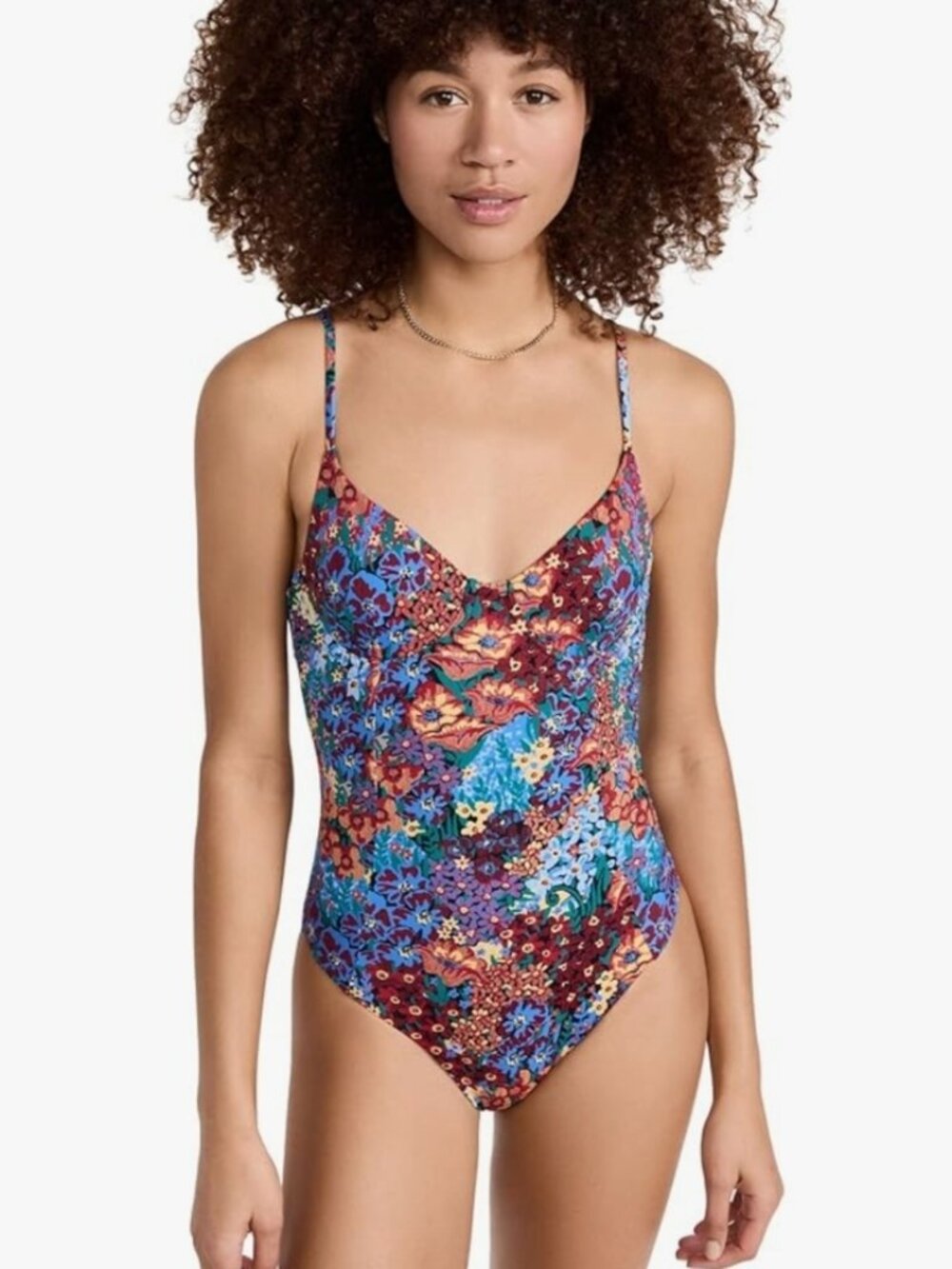 Onia Chelsea One Piece Swimsuit Multi Color Floral - L